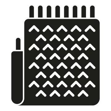 Knitting scarf icon simple vector. Wool knit Stock Illustration