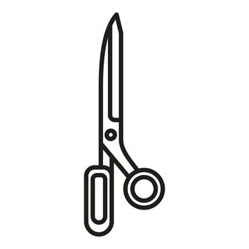Knitting scissors icon outline vector. Wool knit Stock Illustration