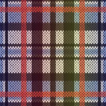Knitting seamless pattern 스톡 일러스트