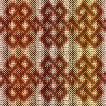 Knitting seamless pattern Stock Illustration