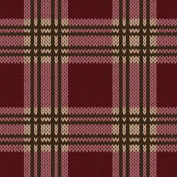 Knitting seamless pattern in turquoise, dark blue and yellow colors Stock Illustration