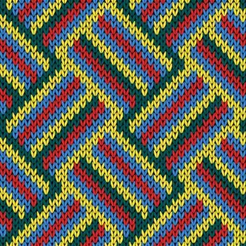 Knitting seamless variegated pattern イラスト素材