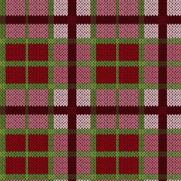 Knitting seamless vector pattern Stock Illustration