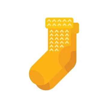 Knitting socks icon flat vector. Wool knit Stock Illustration