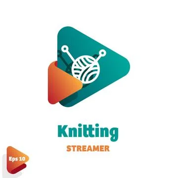 Knitting Streamer Logo イラスト素材