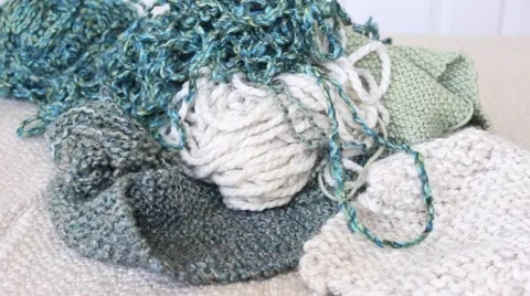 Knitting supplies Stock Footage 64936647