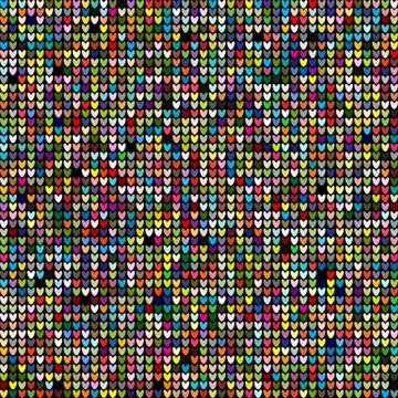 Knitting texture, seamless pattern design Stock Illustration