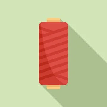 Knitting thread icon flat vector. Wool knit 스톡 일러스트