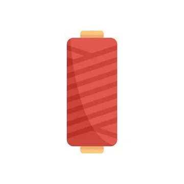 Knitting thread icon flat vector. Wool knit Illustrazione stock
