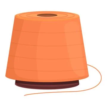 Knitting thread roll icon, cartoon style Stock Illustration