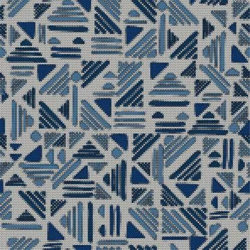 Knitting tribal seamless pattern. Knitted folk elements endless wallpaper. No Stock Illustration