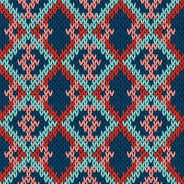 Knitting variegated seamless pattern イラスト素材