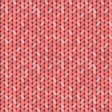 Knitting vector pattern. Knitted realistic seamless background, texture Stock Illustration