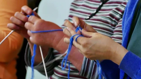 Knitting of Winter Woolen Clothes Stock-Footage 87223946