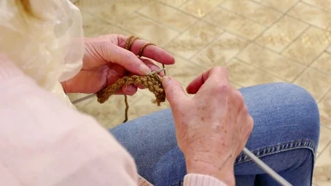 Knitting of Winter Woolen Clothes Stock-Footage 87223976