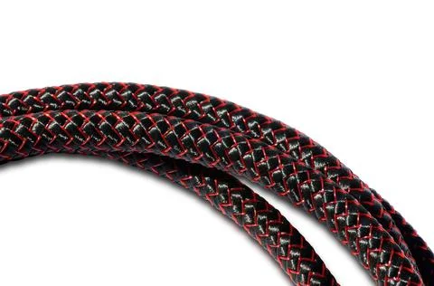 Knitting wire cable on white background Stock Photos