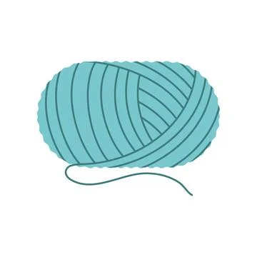 Knitting wool ball Stock Illustration