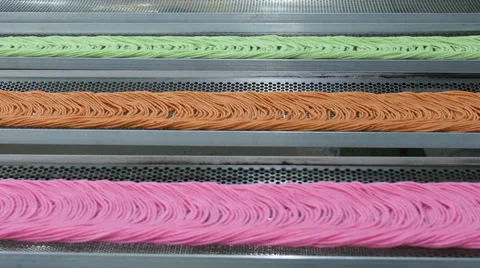 Knitting wool production Stock Footage 28034931