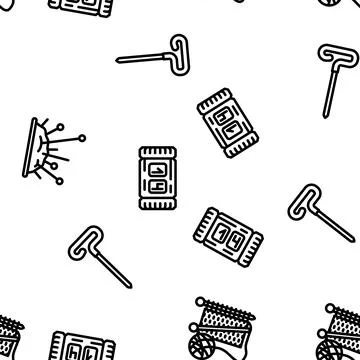 Knitting wool textile knit vector seamless pattern Stock Illustration