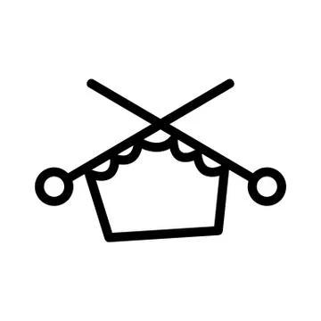 Knitting yarn icon vector. Isolated contour symbol illustration イラスト素材