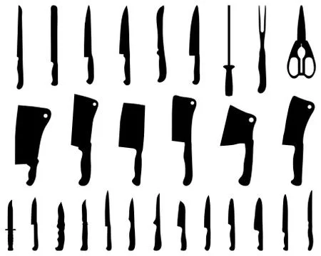 Knives and cleavers Stock Illustration