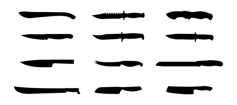 Knives Collection Stock Illustration