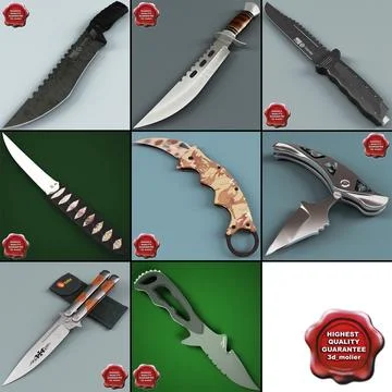 Knives Collection V5 ~ 3D Model ~ Download #91431868 | Pond5