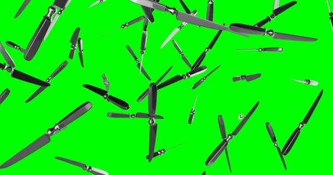 Knives falling slow motion animation Video stock 251756449