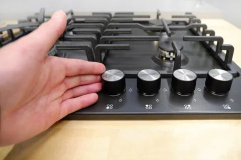 Knob control the position of modes for cooking in the oven. Close-up view from Stock Photos