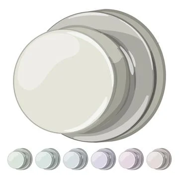 Knob door handle cartoon vector graphic Illustration