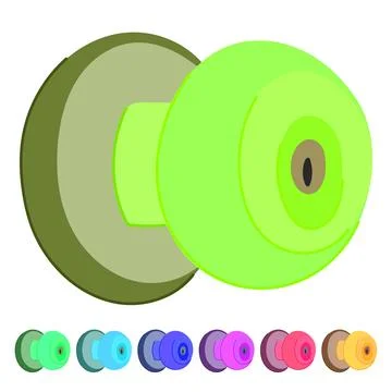 Knob door handle vector cartoon graphic Stock Illustration