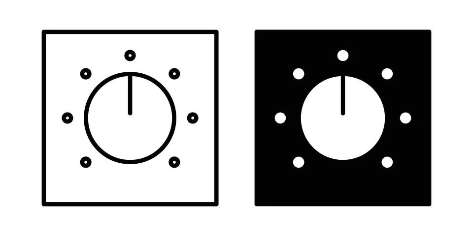 Knob icon or illustration vector symbols Stockillustratie