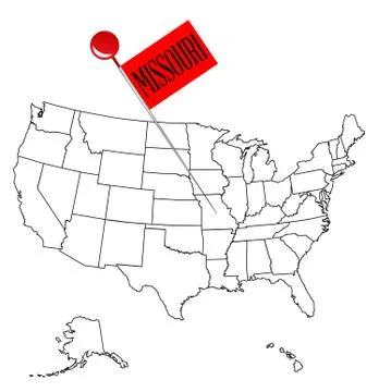 Knob Pin Missouri Stock Illustration
