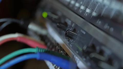 Knob twisting, external audio processor Stock Footage 90781638