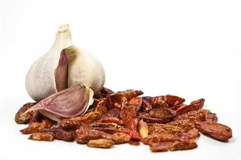 Knoblauch und Chilli Stock Photos