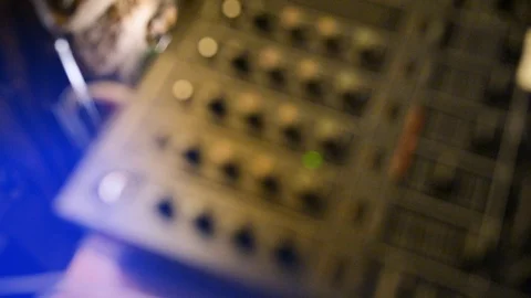 Knobs illuminated parts of a modern equalize 스톡 동영상 106768176