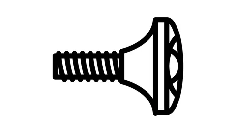 Knobs pull hardware furniture fitting line icon animation 스톡 동영상 326764020