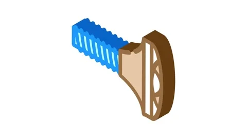 Knobs pull hardware furniture fitting isometric icon animation 库存影片 327292954