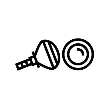 Knobs pull hardware furniture fitting line icon vector illustration Stock Illustration