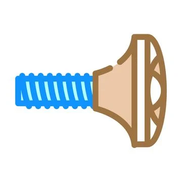Knobs pull hardware furniture fitting color icon vector illustration 스톡 일러스트