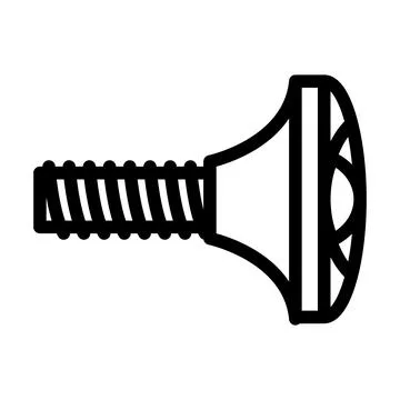Knobs pull hardware furniture fitting line icon vector illustration Stock Illustration