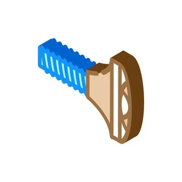 Knobs pull hardware furniture fitting isometric icon vector illustration イラスト素材