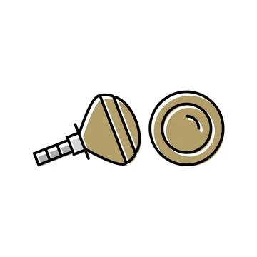 Knobs pull hardware furniture fitting color icon vector illustration Stock Illustration