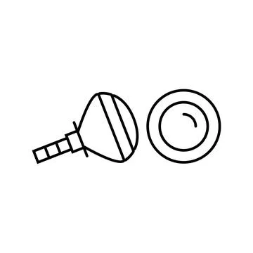 Knobs pull hardware furniture fitting line icon vector illustration イラスト素材