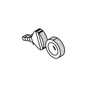 Knobs pull hardware furniture fitting isometric icon vector illustration 스톡 일러스트