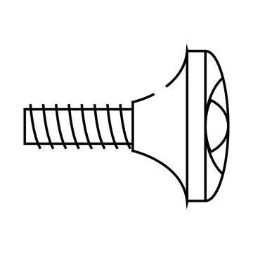 Knobs pull hardware furniture fitting line icon vector illustration Stock Illustration