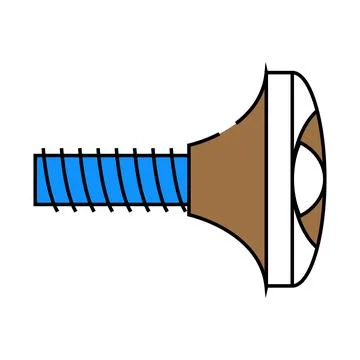Knobs pull hardware furniture fitting icon color illustration イラスト素材
