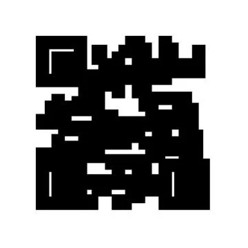 Knobs qr code label pixel art vector illustration Illustrazione stock