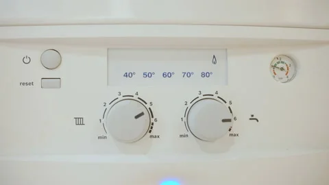 The knobs of the white heater inside the house in Estonia 스톡 동영상 229669865