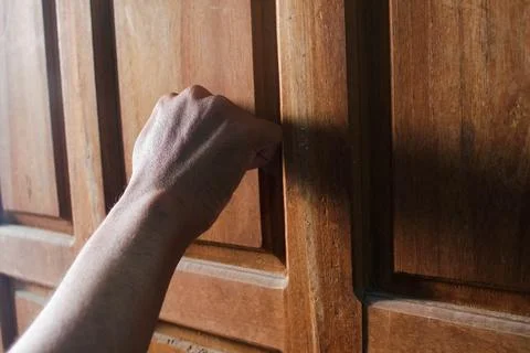 Knock the door 1 Stock Photos